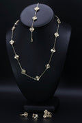 Set Flores Dorado 10K