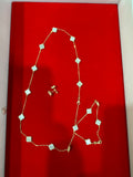 Set Flores Blancas 14K